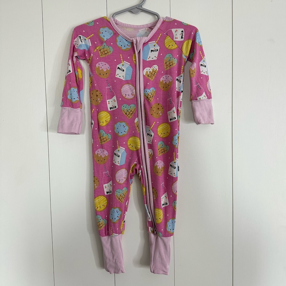 Little Sleepies cookies & milk zippy 3-6 month